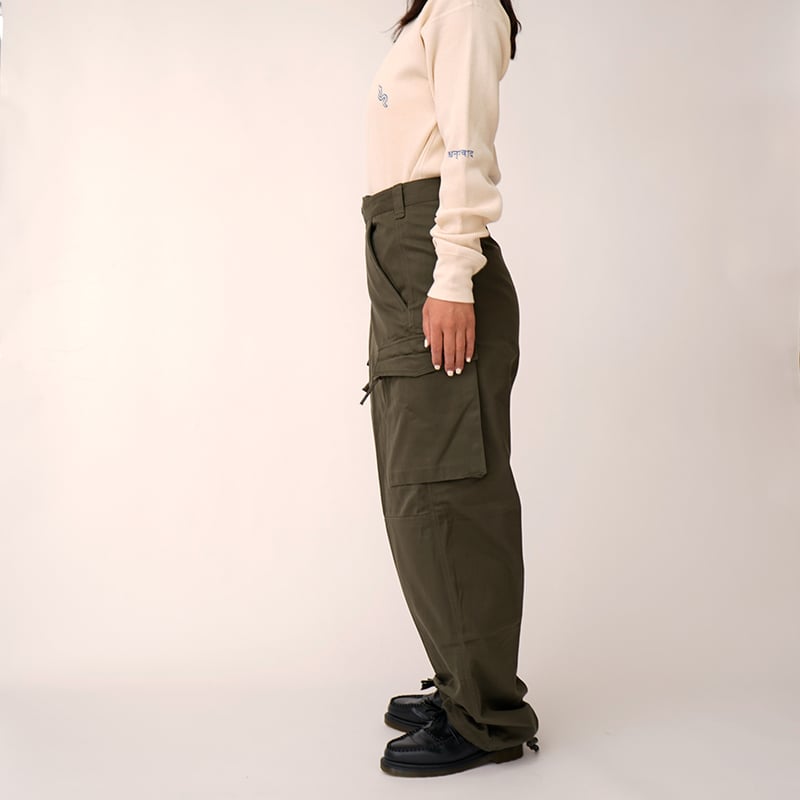 WRAP CARGO PANTS / M-L size (KHAKI×KHAKI) | nve WRAP CARGO PANTS / M-L size (KHAKI×KHAKI) | nve