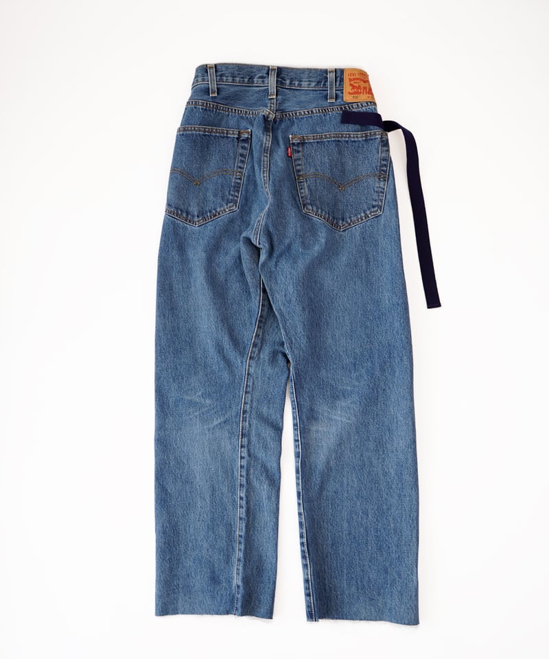 WRAP DENIM / M size (BLUE×NAVY) D-1 | nve tokki
