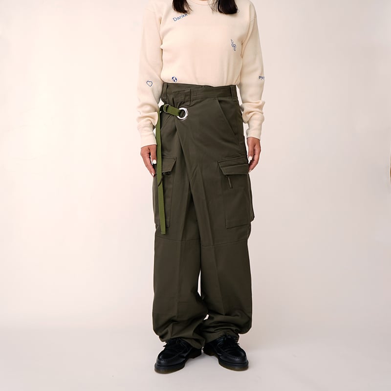 WRAP CARGO PANTS / M-L size (KHAKI×KHAKI) | nve WRAP CARGO PANTS / M-L size (KHAKI×KHAKI) | nve