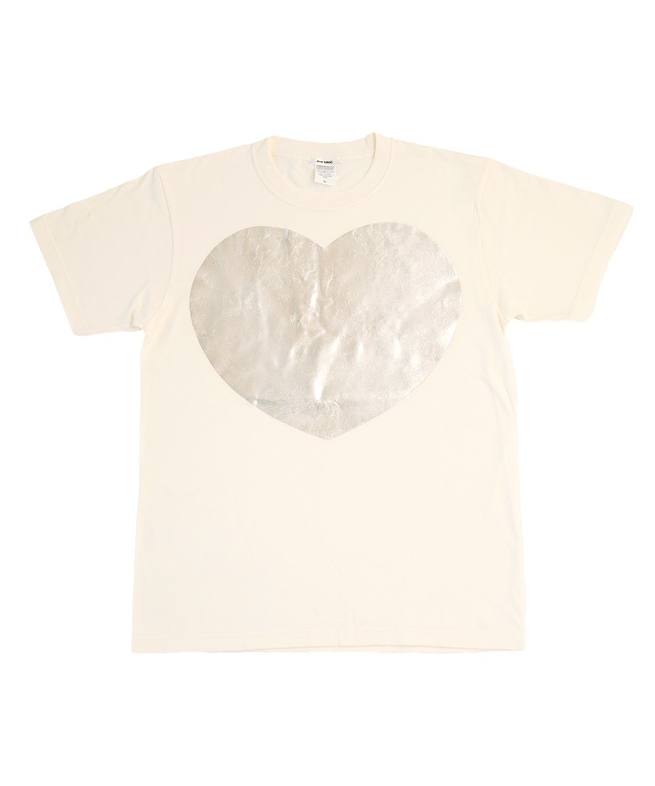 ept ♥ Heart Nibble T-Shirt /追跡付 SILVER BIGHEART T-Shirts (IVORY) | nve tokki