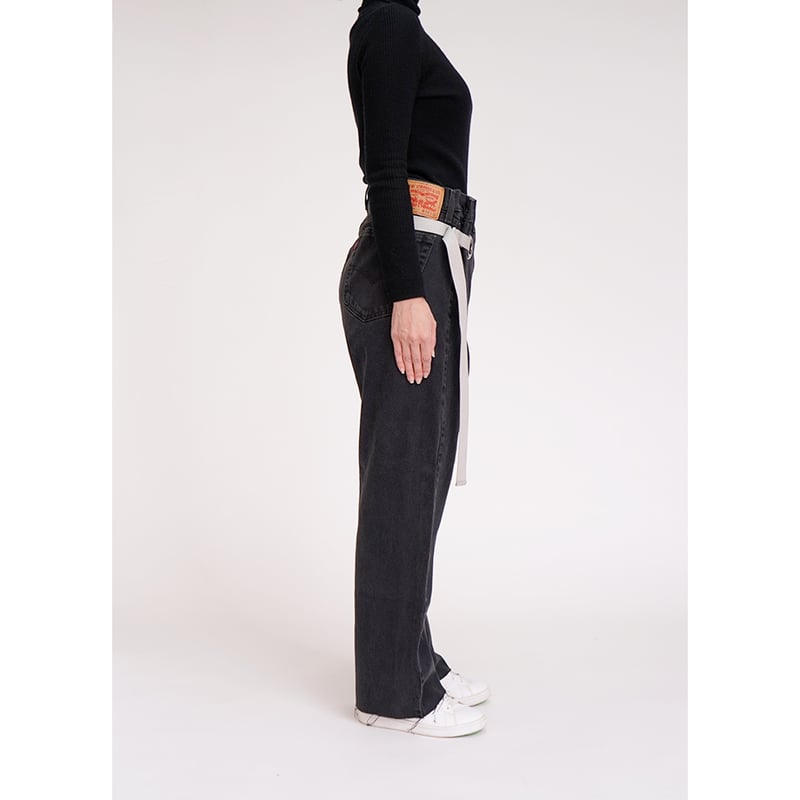 WRAP DENIM / M size (BLACK×GREY) RD-26 | nve tokki