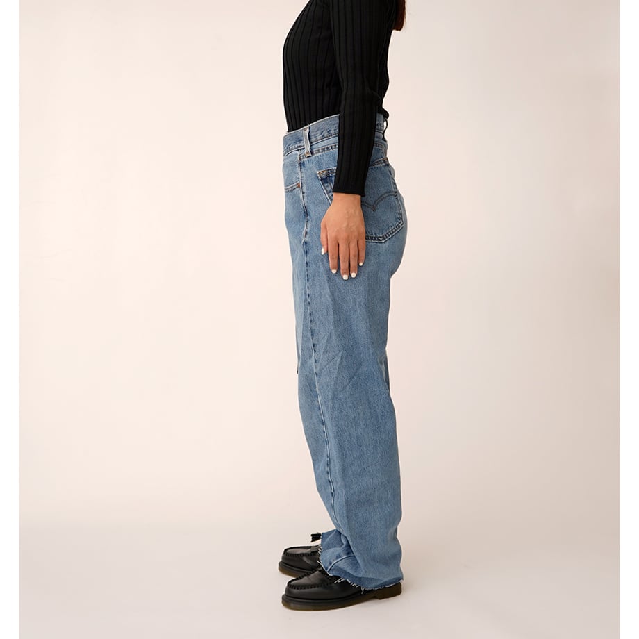 WRAP DENIM / M size (BLUE×BLACK) DNM13 | nve t