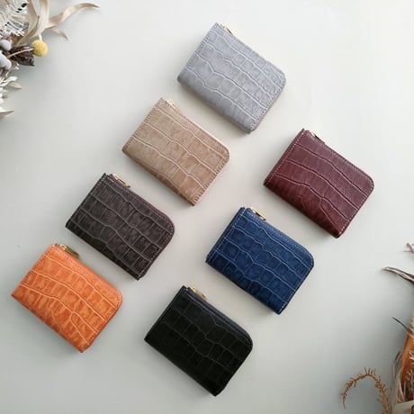 Smooth Wallet クロコ型押