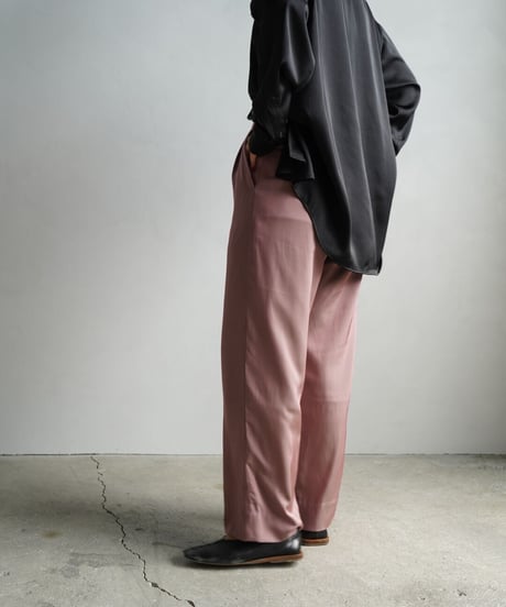 【&her】Recycling chambray Pants/SMOKYPINK-5日以内発送-