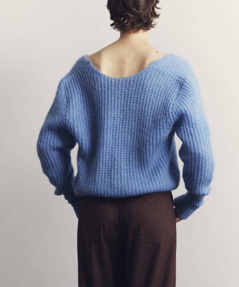 blue mohair knit