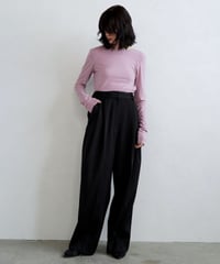 【&her】Wool Tack  Pants/BLACK-11月10-15日発送-