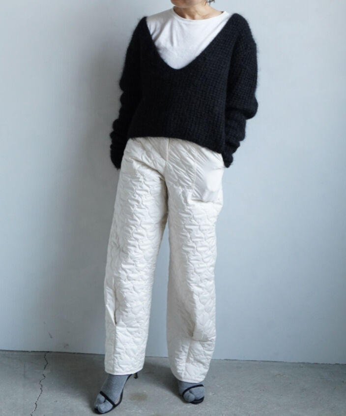 mn2636- mohair mixed crewneck marble ニット-