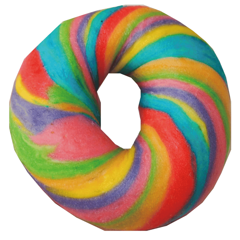 RAINBOW COLORED BAGEL レインボーカラーベーグル（10個セット）【冷凍