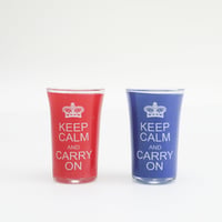 『mini glass : keep calm and carry on』