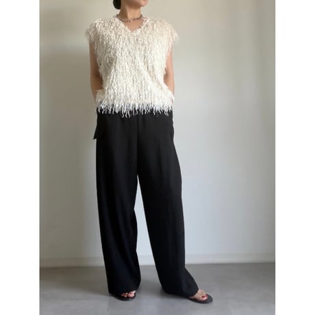 Lame Feather Vest