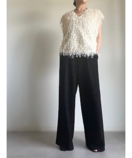 Lame Feather Vest