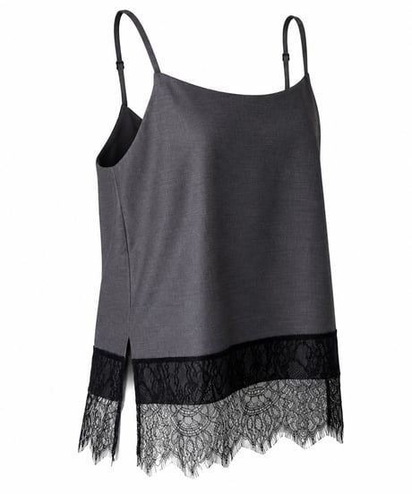lace camisole / gray（セットアップ対応）