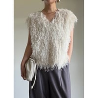 Lame Feather Vest