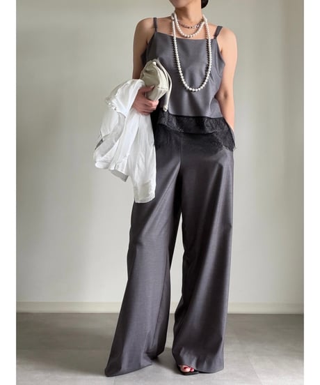 lace camisole / gray（セットアップ対応）