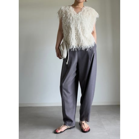 Lame Feather Vest