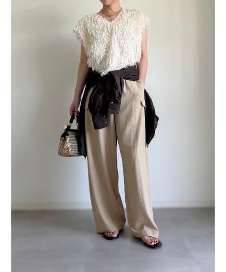 Lame Feather Vest