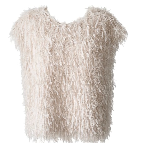 Lame Feather Vest
