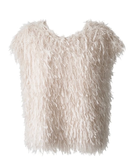 Lame Feather Vest