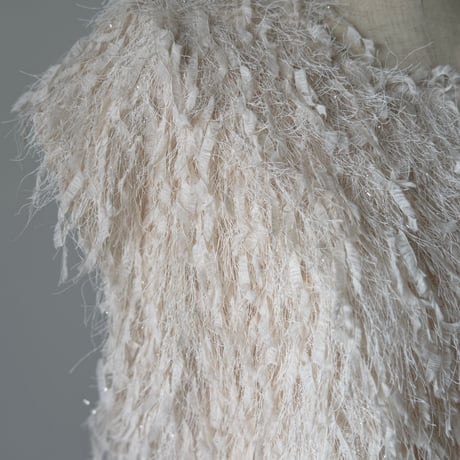 Lame Feather Vest