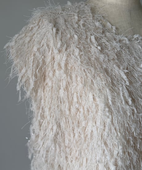 Lame Feather Vest