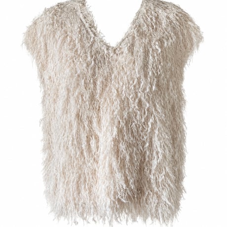 Lame Feather Vest