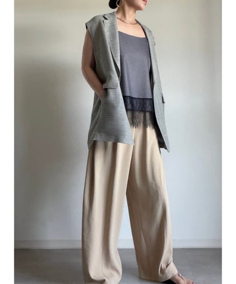 lace camisole / gray（セットアップ対応）