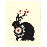 下條ユリの干支画「申年 Year of the Monkey」シルクスクリーン