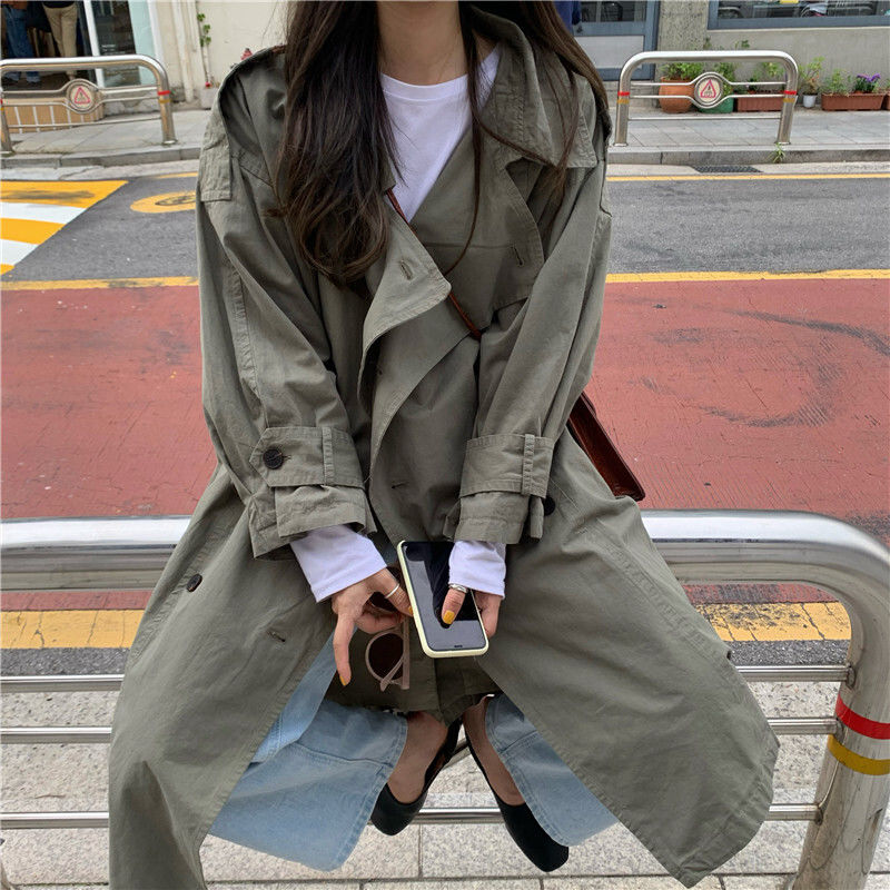 春夏新商品♡レディース スプリングコート ロング丈 ミリタリー