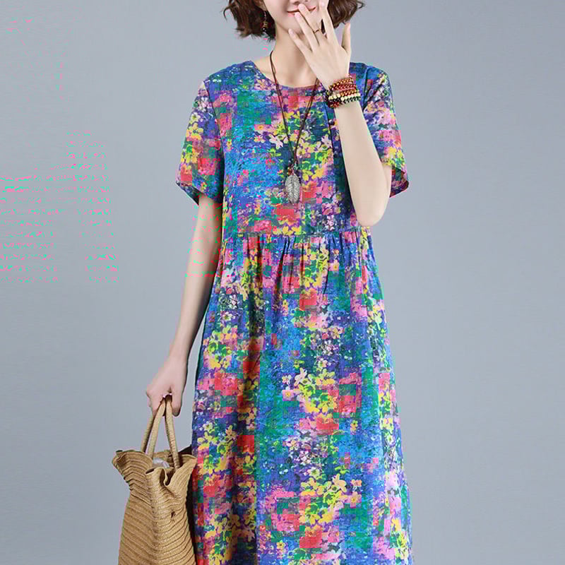 夏の花柄ワンピース！秋まで大活躍カラーバリエーション豊富な