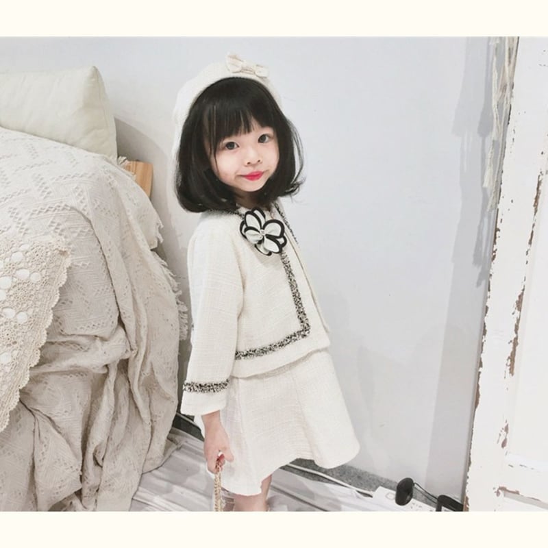 韓国子供服風 女の子スーツ♡2点セットジャケット＋スカート 卒園式