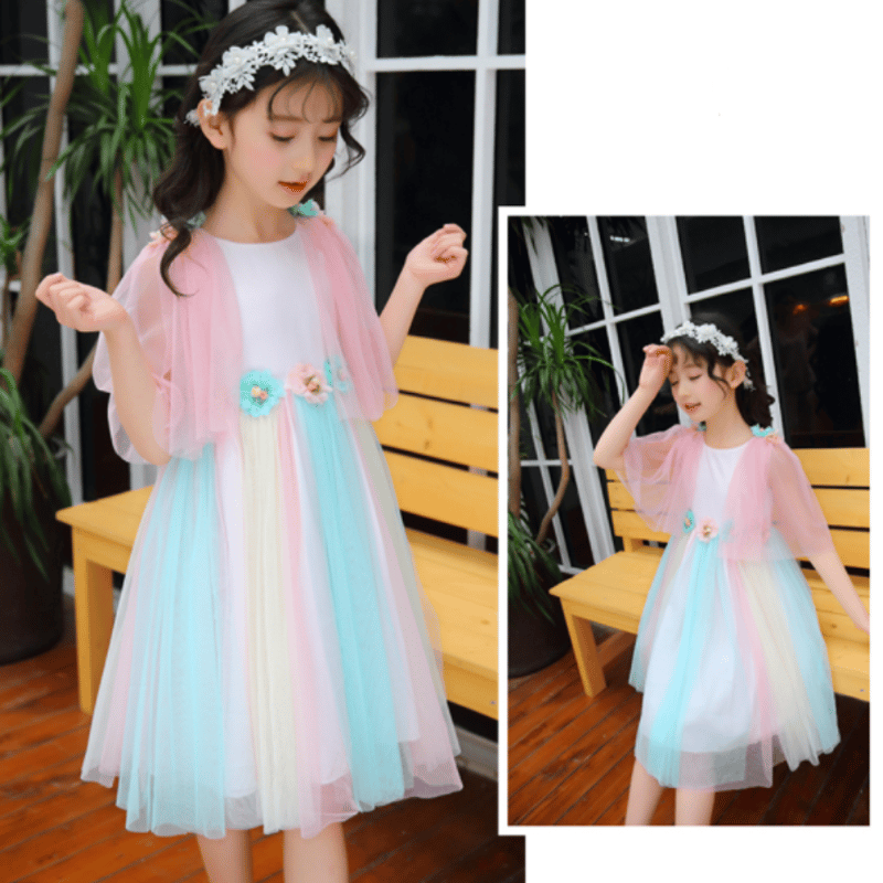 ユニコーン柄キッズドレス 140cm