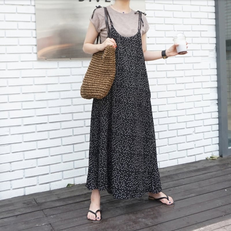 22SS】美品✨ドゥロワー オールインワン ワイドパンツ サロペット 38 M