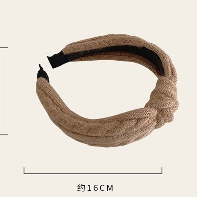 fumika uchida フミカウチダ　ヘアバンド　カシミヤ　ベージュグリーン Fumika uchida ターバン override ヘアバンド ターバン アパルトモン