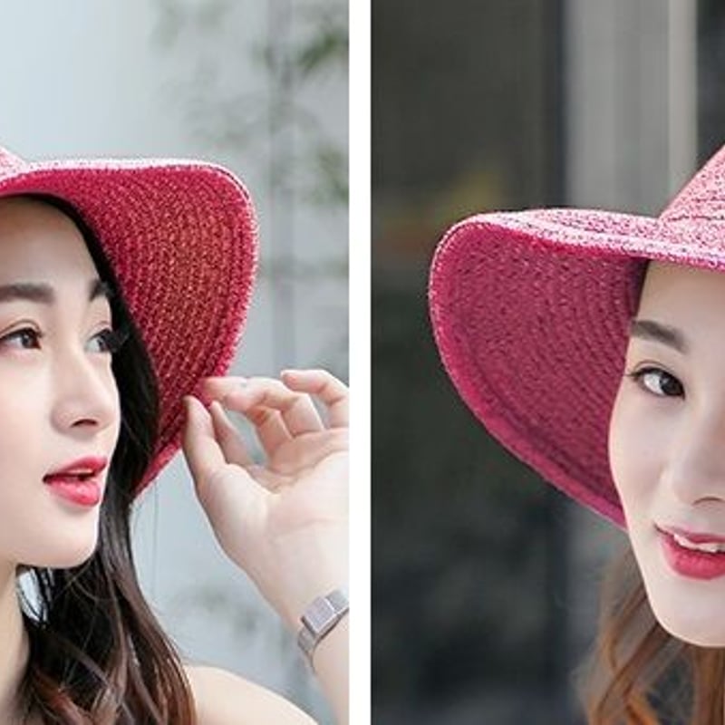 後ろリボン 麦わら帽子 レディース帽子 韓国風 日よけ 春夏秋 帽子