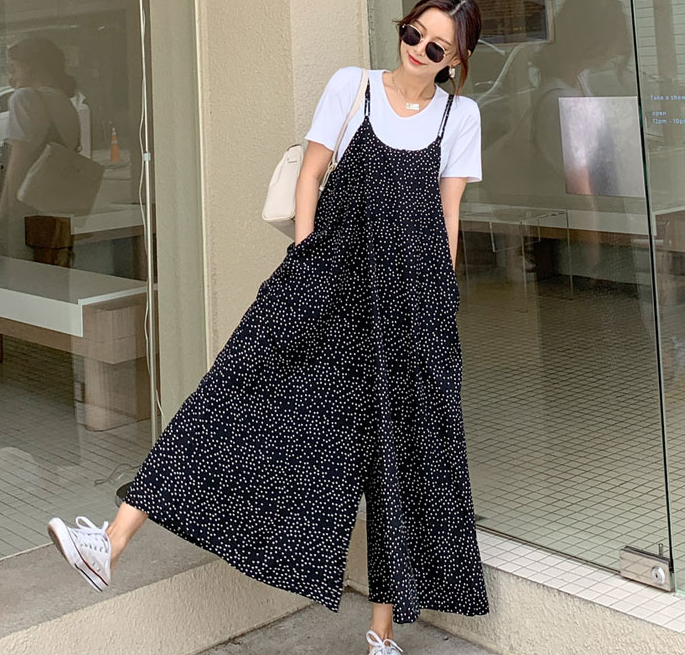 オールインワン ワイドパンツ レディース サロペット スカーチョ