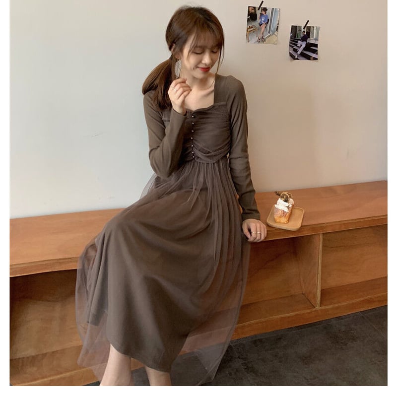 ミセス エレガント☆シフォンワンピースシフォンワンピ 大人