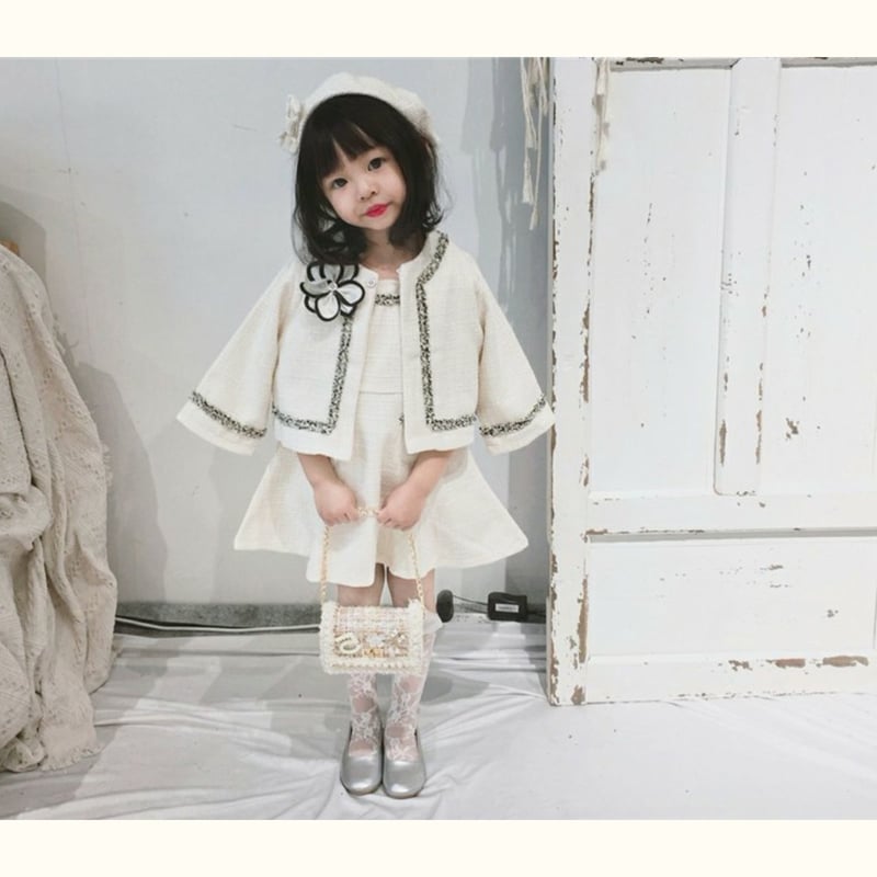 韓国子供服風 女の子スーツ♡2点セットジャケット＋スカート 卒園式
