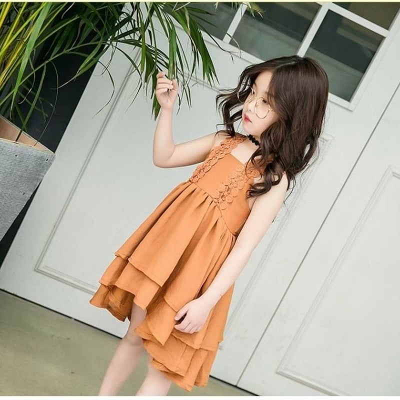 子どもドレスワンピース キッズ レース 韓国風90-140cm キッズ