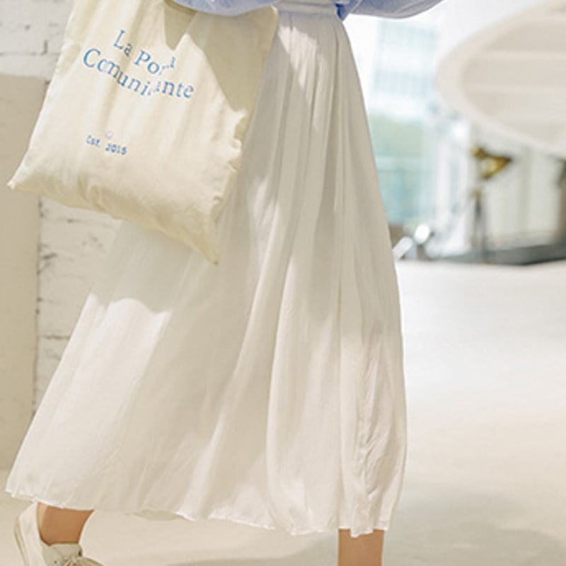 ホワイト Aラインスカート 後ろファスナー 全2色】Aラインスカート（後ろゴム） FS46032 | 事務服・会社