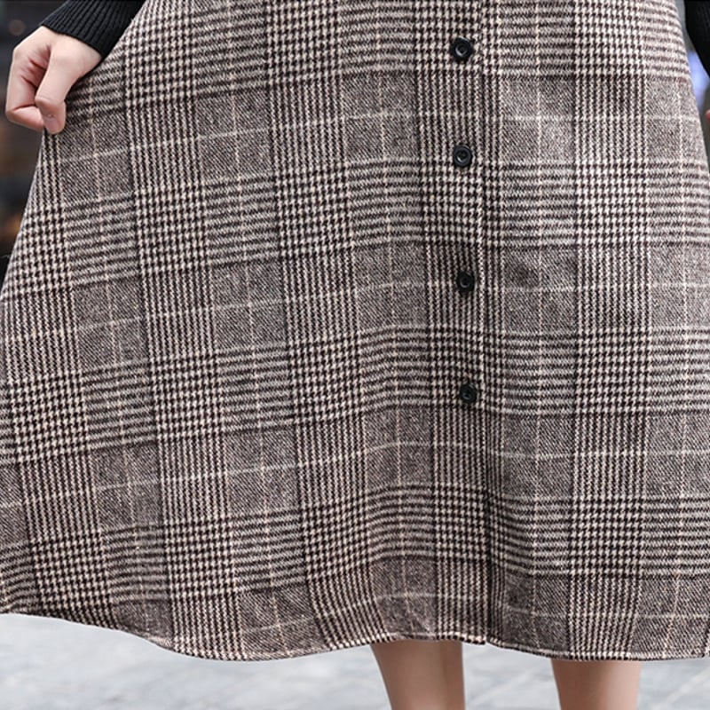 ワンピース ジャンパースカート レディース グレンチェック チェック柄