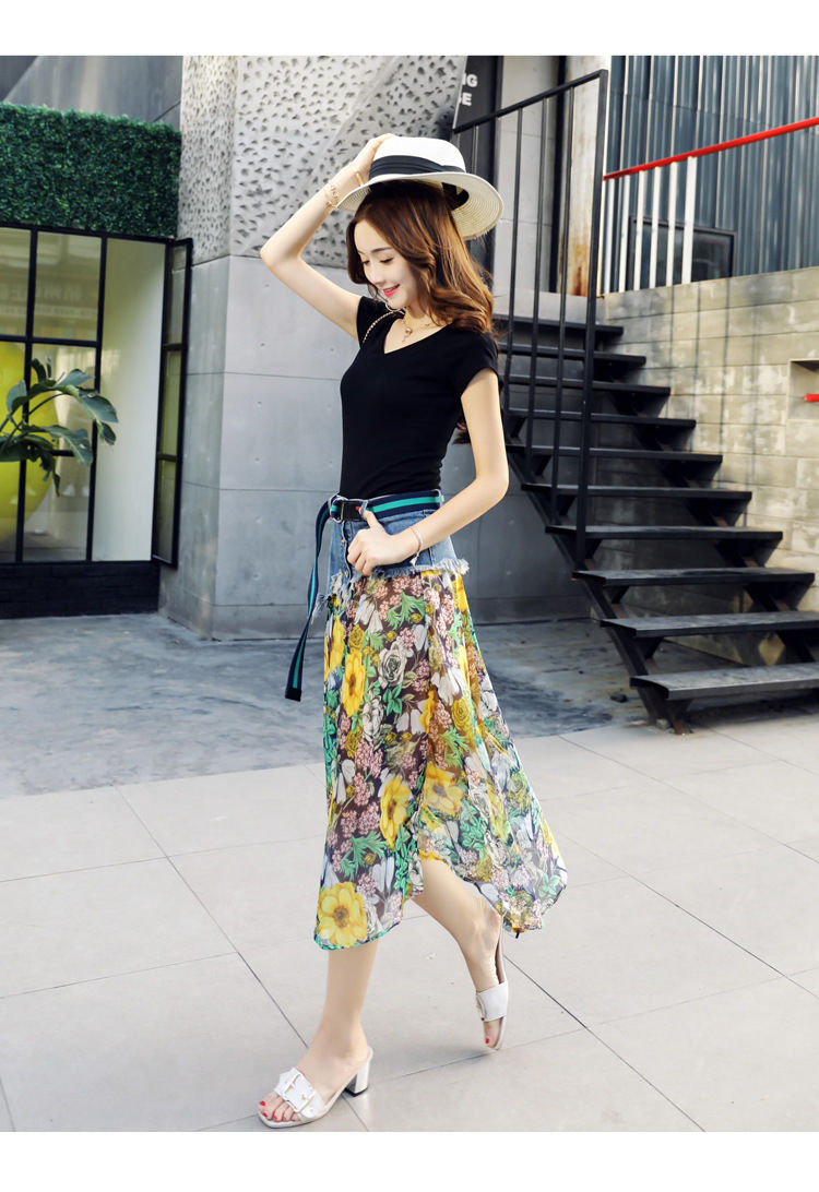 オールインワン 上下セットアップ セットアップ スカート デニム