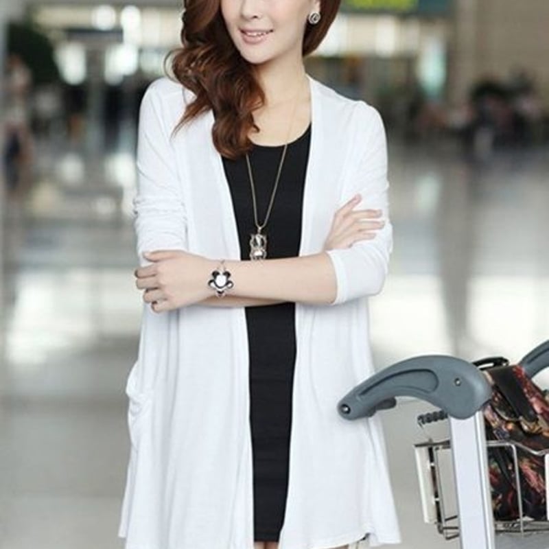 トップス カーディガン ロングカーディガン 春 夏 長袖 アウター