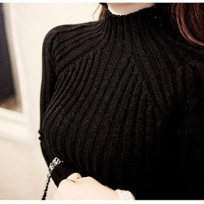 ドゥロワー】ニットワンピース ロング 七分袖 ウール 1 ブラック 2025