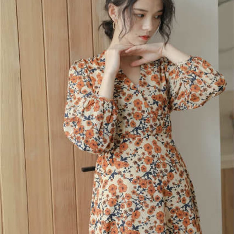 春夏コーデ　花咲くボヘミアン♡ガウンワンピース♡♡M　レディース　花柄 春夏コーデ❤️ロングワンピース レディース ドレス 花柄