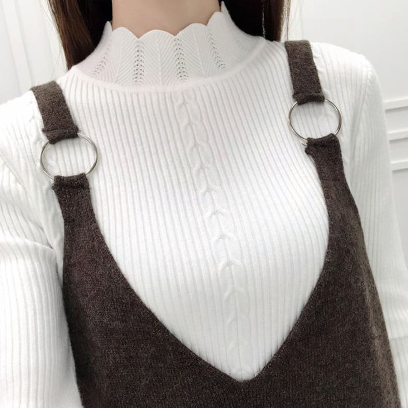 サロペット スカート ニット セーター ワンピース オフィス