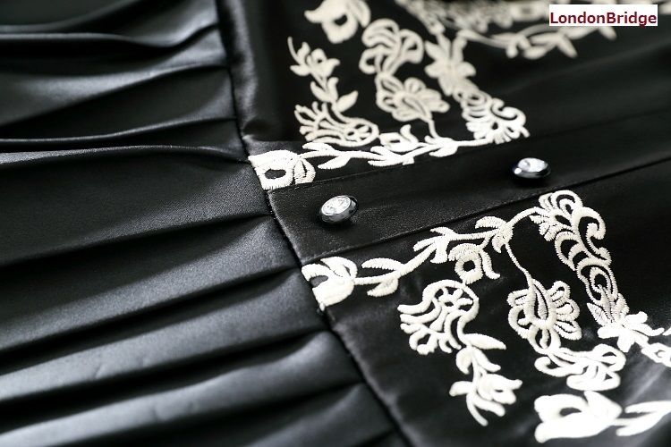 ワンピース チュニック ひざ丈 長袖 ドッキング レディース ドレス