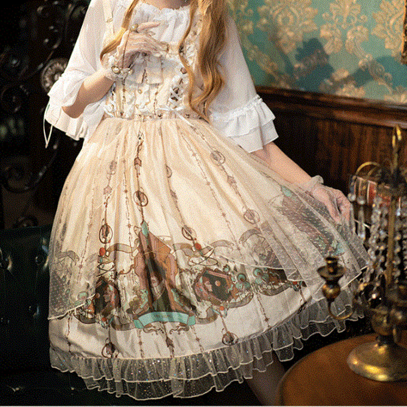 宮殿調☆クラシカル ロリータ ノースリーブワンピースドレス ロリィタ