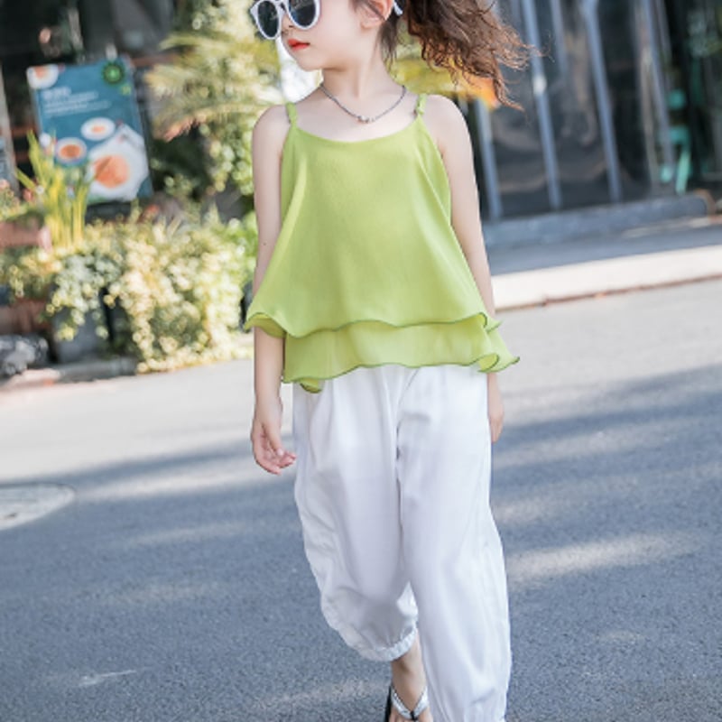 セットアップ 女の子 キャミソールトップス パンツ ボトムス 上下