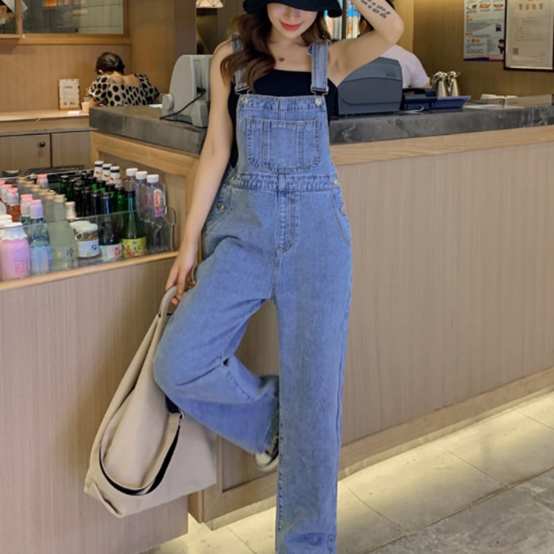 サロペット オーバーオール つなぎ レディース ストレート