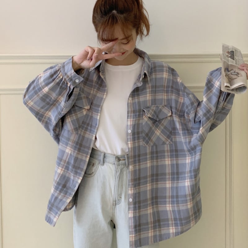 大きいサイズ レディース 新作/チェック ビッグシルエット シャツ ブラウス FREAK'S STORE ブラウス シャツ 限定展開 ビッグシルエット